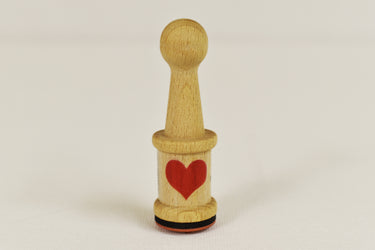 Heart Dry Rubber Peg Stamp for Arts Crafts Security Glow Party